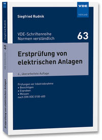 Vorderes Coverbild (hohe Qualität) Erstprüfung von elektrischen Anlagen