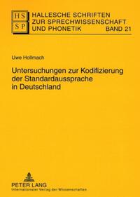 Vorderes Coverbild Untersuchungen zur Kodifizierung der Standardaussprache in Deutschland