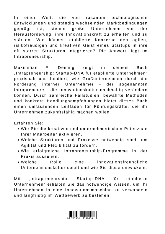 Rückseitencover Intrapreneurship