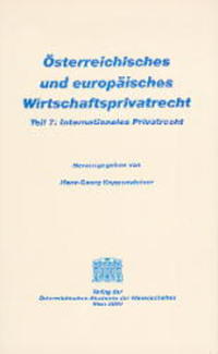Vorderes Coverbild Österreichisches und europäisches Wirtschaftsprivatrecht / Internationales Privatrecht