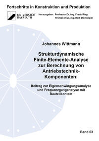 Vorderes Coverbild Strukturdynamische Finite-Elemente-Analyse zur Berechnung von Antriebstechnik-Komponenten: