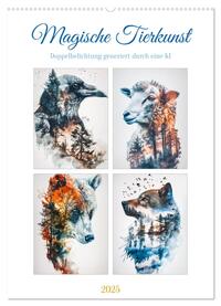Vorderes Coverbild Magische Tierkunst (Wandkalender 2025 DIN A2 hoch), CALVENDO Monatskalender