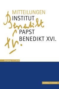 Vorderes Coverbild Mitteilungen Institut Papst Benedikt XVI.