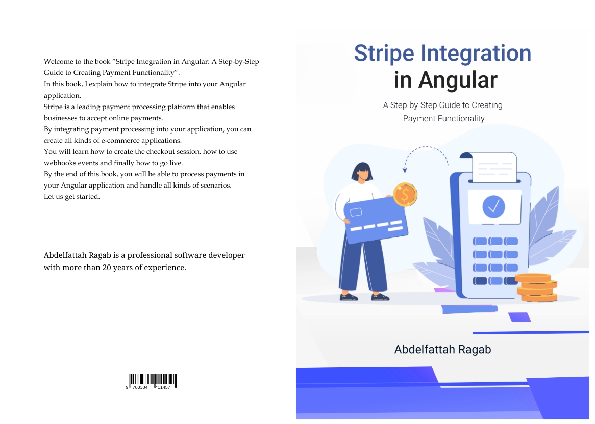 Gesamtes Coverbild Stripe Integration in Angular