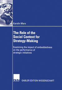 Vorderes Coverbild The Role of the Social Context for Strategy-Making