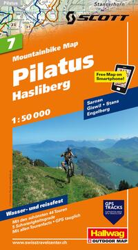 Vorderes Coverbild Hallwag Mountainbike-Karte 7 Pilatus 1:50.000