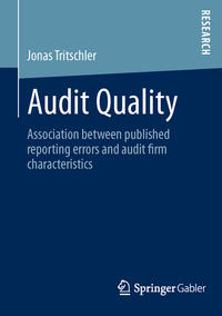 Vorderes Coverbild Audit Quality