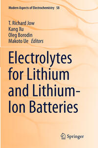 Vorderes Coverbild Electrolytes for Lithium and Lithium-Ion Batteries