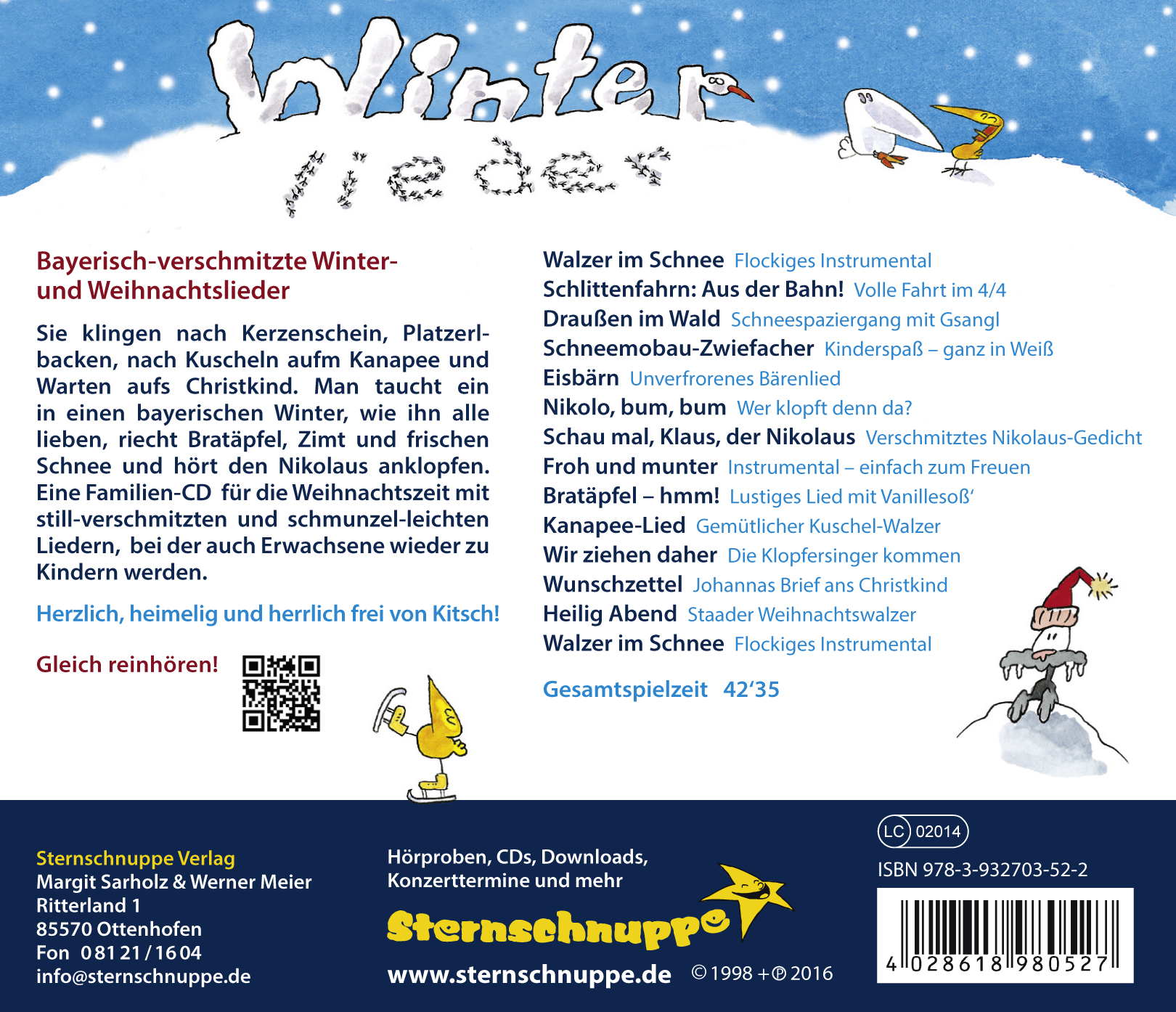 Rückseitencover Winterlieder