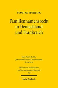 Vorderes Coverbild Familiennamensrecht in Deutschland und Frankreich