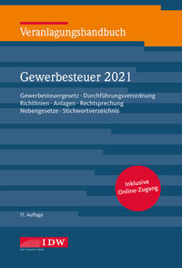 Vorderes Coverbild Veranlagungshandbuch Gewerbesteuer 2021, 71.A.