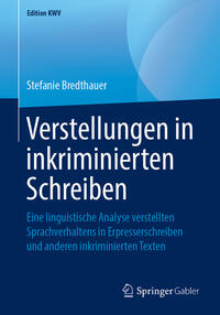Vorderes Coverbild Verstellungen in inkriminierten Schreiben