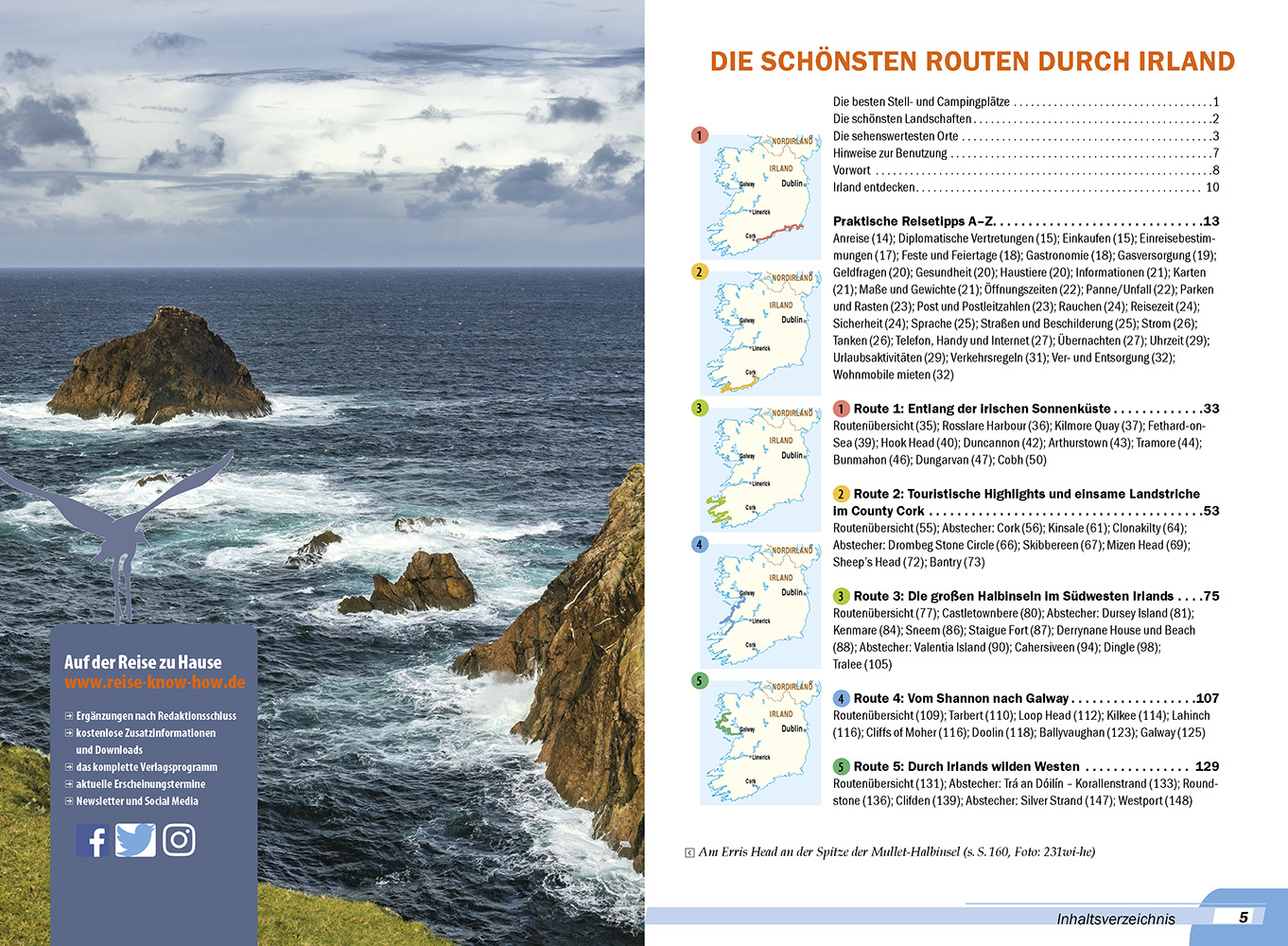 Beispielinhalt (Bild) Reise Know-How Wohnmobil-Tourguide Irland
