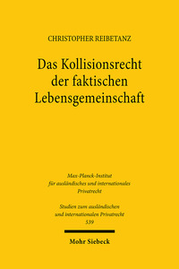 Vorderes Coverbild Das Kollisionsrecht der faktischen Lebensgemeinschaft