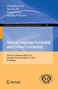 Vorderes Coverbild Natural Language Processing and Chinese Computing
