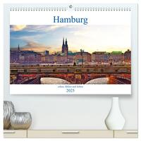 Vorderes Coverbild Hamburg sehen, fühlen und lieben (hochwertiger Premium Wandkalender 2025 DIN A2 quer), Kunstdruck in Hochglanz