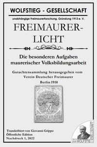 Vorderes Coverbild Die besonderen Aufgaben maurerischer Volksbildungsarbeit