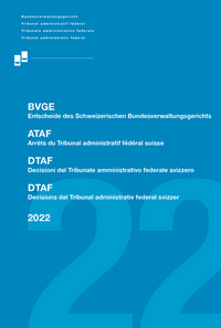 Vorderes Coverbild BVGE Jahresband 2022