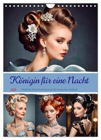 Vorderes Coverbild Königin für eine Nacht. Festliche Hochsteckfrisuren für besondere Anlässe (Wandkalender 2025 DIN A4 hoch), CALVENDO Monatskalender