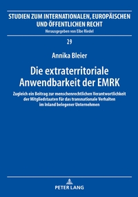 Vorderes Coverbild Die extraterritoriale Anwendbarkeit der EMRK
