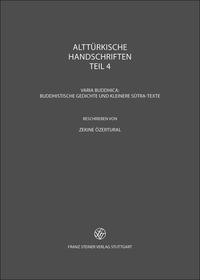 Vorderes Coverbild Alttürkische Handschriften
