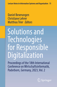 Vorderes Coverbild Solutions and Technologies for Responsible Digitalization
