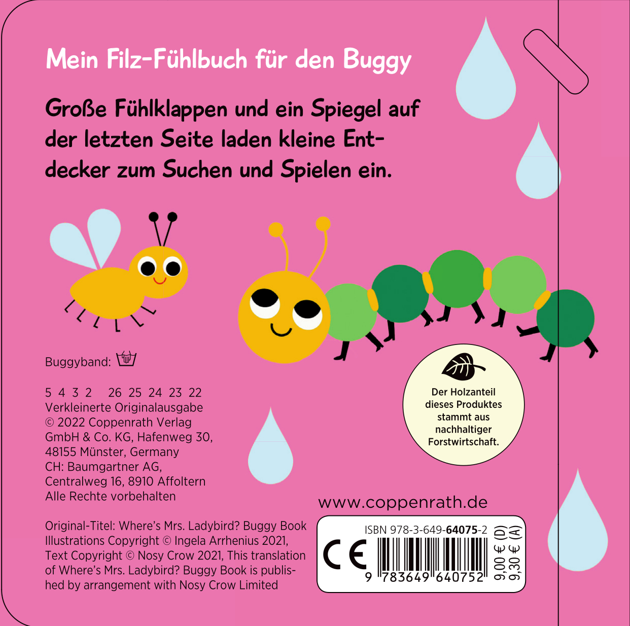 Rückseitencover Mein Filz-Fühlbuch für den Buggy: Kuckuck, kleiner Käfer!