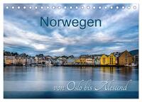 Vorderes Coverbild Norwegen von Oslo bis Ålesund (Tischkalender 2025 DIN A5 quer), CALVENDO Monatskalender
