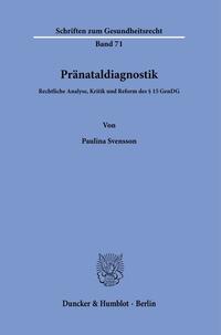 Vorderes Coverbild Pränataldiagnostik.
