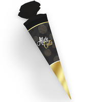 Vorderes Coverbild Trötsch Geschenkverpackung Geschenk Zuckertüte Schultüte Alles Gute schwarz und gold