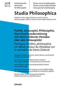 Vorderes Coverbild Politik, Schauspiel, Philosophie / Politique, théâtre, philosophie