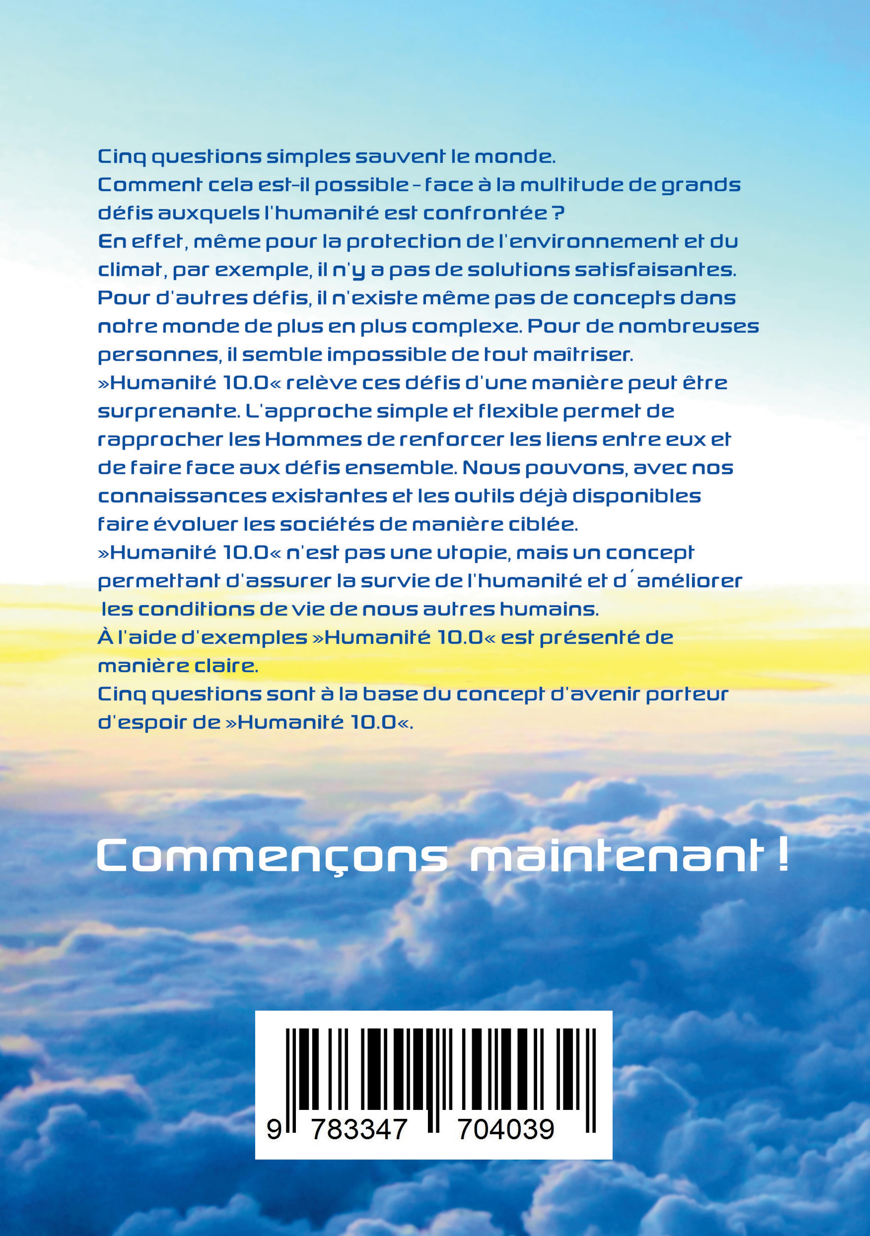 Rückseitencover Humanité 10.0