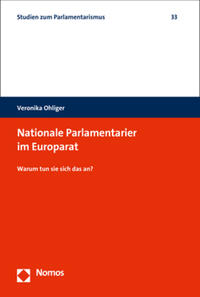 Vorderes Coverbild Nationale Parlamentarier im Europarat