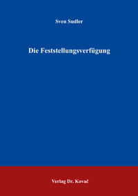 Vorderes Coverbild Die Feststellungsverfügung