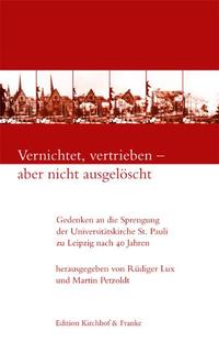 Vorderes Coverbild Vernichtet, vertrieben - aber nicht ausgelöscht