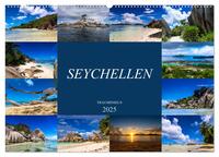 Vorderes Coverbild Trauminseln Seychellen (Wandkalender 2025 DIN A2 quer), CALVENDO Monatskalender