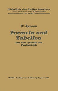 Vorderes Coverbild Formeln und Tabellen aus dem Gebiete der Funktechnik