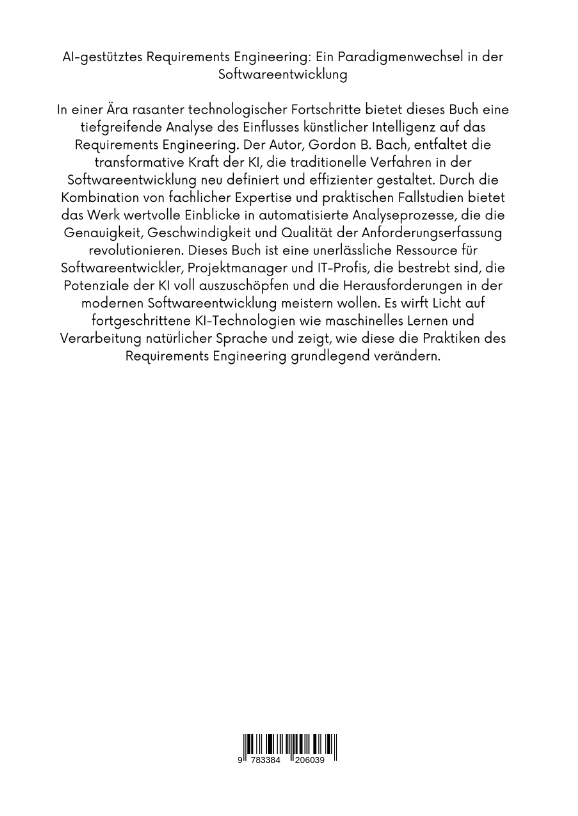 Rückseitencover AI-gestütztes Requirements Engineering
