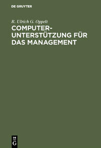 Vorderes Coverbild Computerunterstützung für das Management