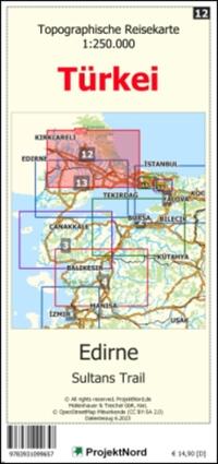 Vorderes Coverbild Edirne - Sultan´s Trail - Topographische Reisekarte 1:250.000 Türkei (Blatt 12)
