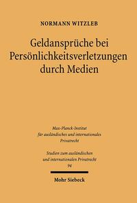Vorderes Coverbild Geldansprüche bei Persönlichkeitverletzungen durch Medien