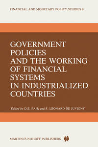 Vorderes Coverbild Government Policies and the Working of Financial Systems in Industrialized Countries