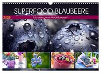 Vorderes Coverbild Superfood Blaubeere. Ich esse gerne Heidelbeeren! (Wandkalender 2026 DIN A3 quer), CALVENDO Monatskalender
