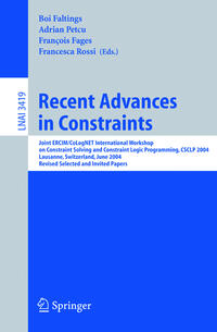 Vorderes Coverbild Recent Advances in Constraints