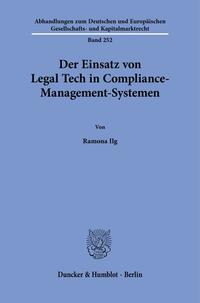 Vorderes Coverbild Der Einsatz von Legal Tech in Compliance-Management-Systemen