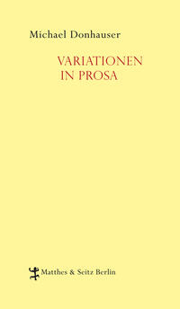 Vorderes Coverbild Variationen in Prosa