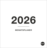 Vorderes Coverbild Black&White Monatsplaner zum Aufstellen 2026