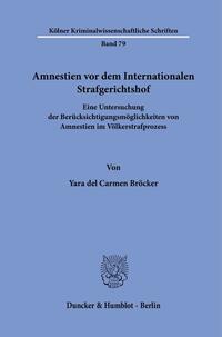 Vorderes Coverbild Amnestien vor dem Internationalen Strafgerichtshof