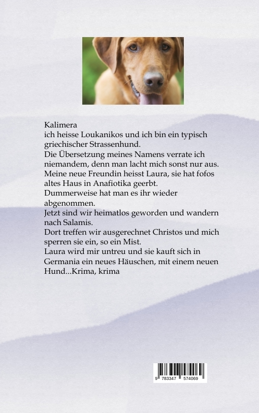 Rückseitencover Hundstage in Anafiotika