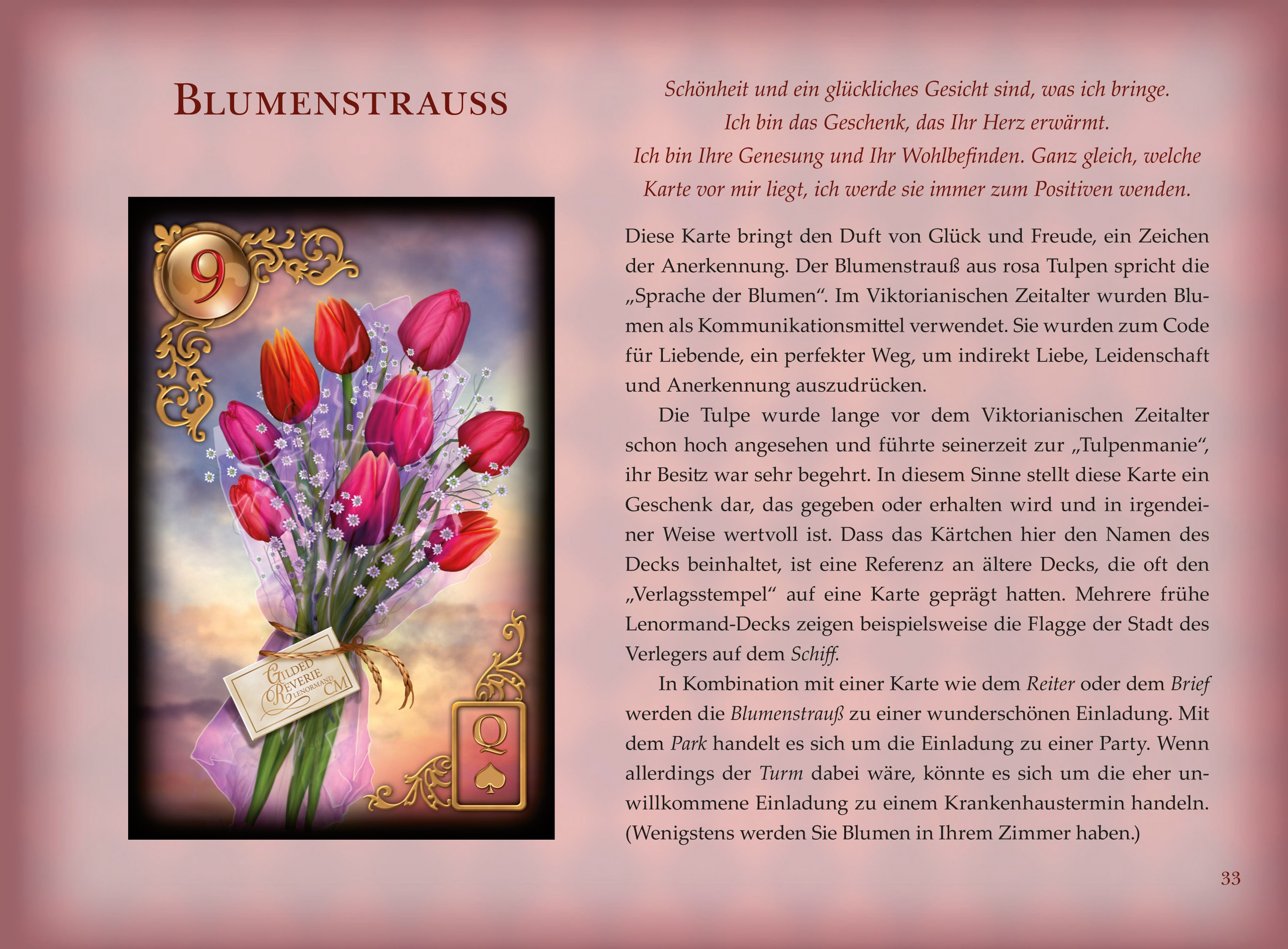 Beispielinhalt (Bild) Gilded Reverie Lenormand